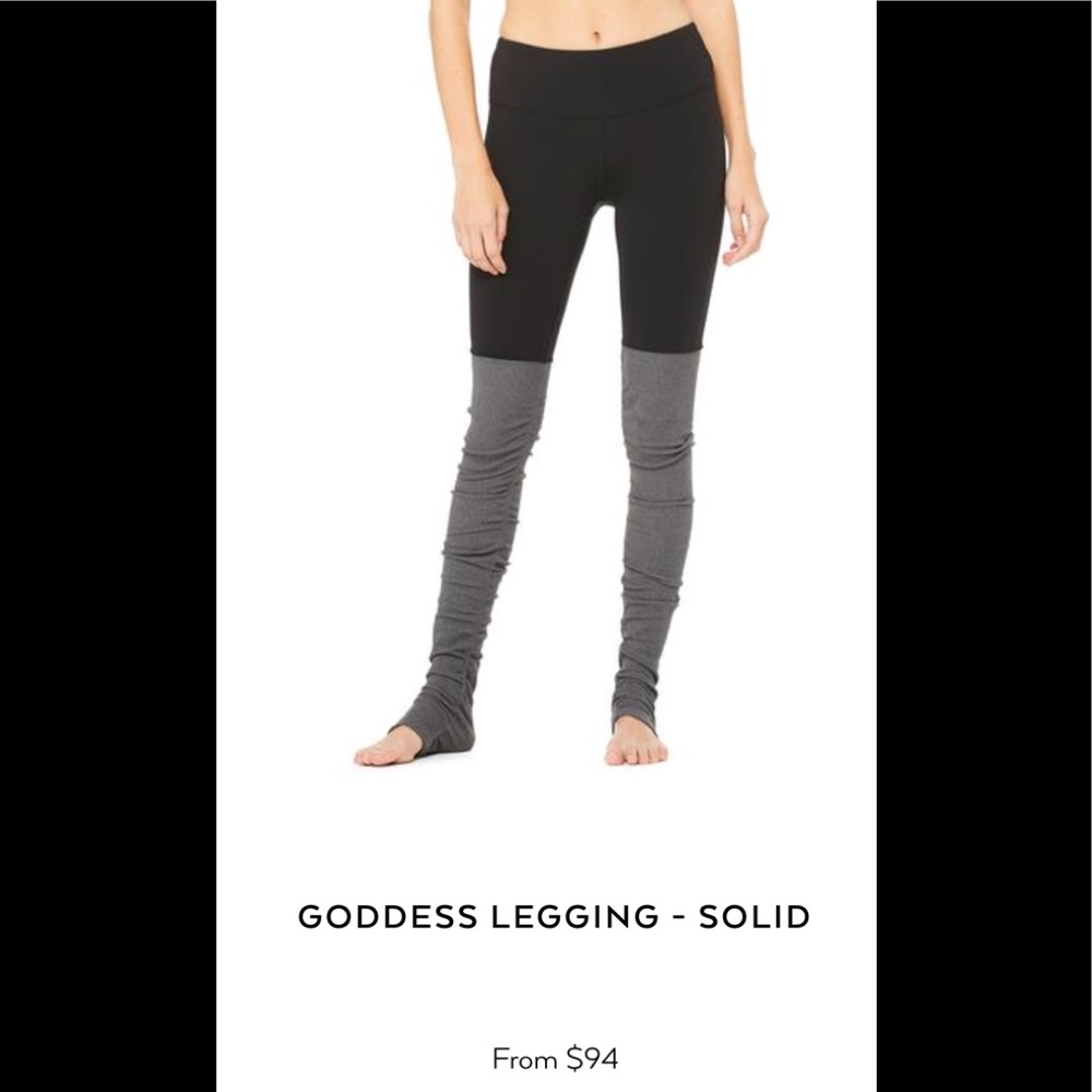 Solid Blue and Grey Goddess leggings size small.